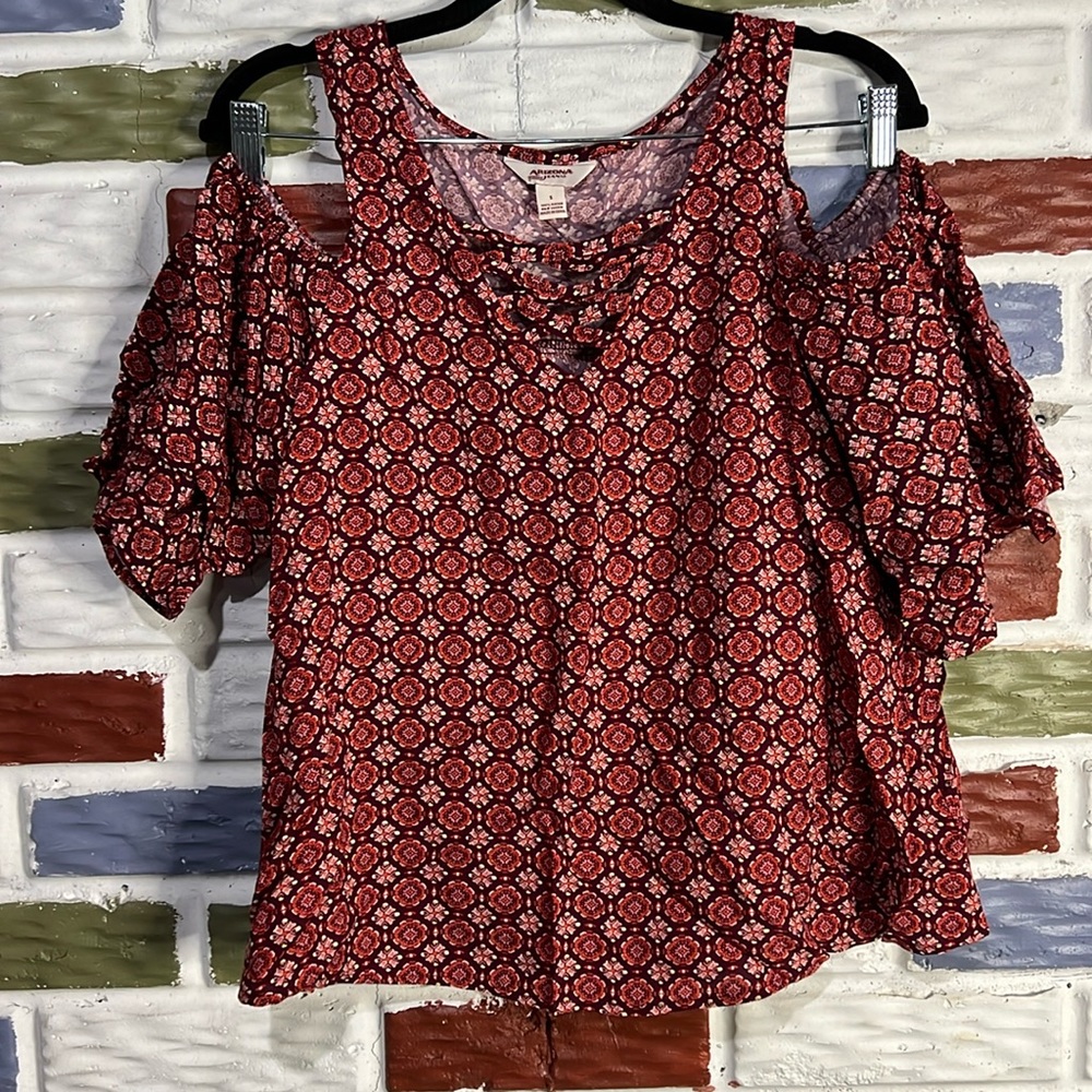 Arizona - Womens Off‎ The Shoulder Pattern Top - Size Small